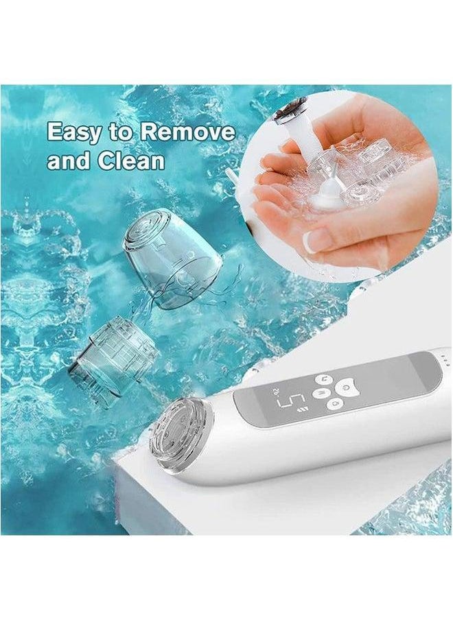 Baby Nasal Aspirator,Electric Nose Sucker with Adjustable 3 Levels Suction,3 Silicone Tips,Rechargeable Booger for Babies Colorful Light Soothing Function and Lullaby