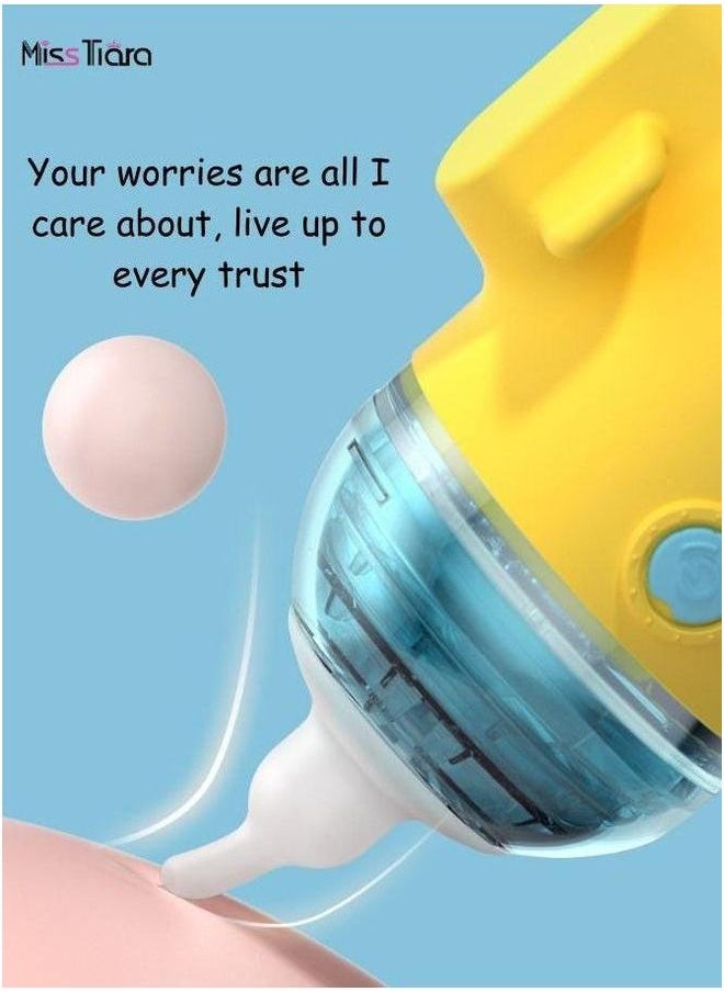 Baby Nasal Aspirator, baby electric nasal aspirator, Healthycare Tools Automatic Nose Clener with 3 Silicone Tips & Levels of Suction Rechargeable Portable (Yellow)