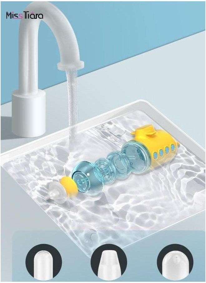 Baby Nasal Aspirator, baby electric nasal aspirator, Healthycare Tools Automatic Nose Clener with 3 Silicone Tips & Levels of Suction Rechargeable Portable (Yellow)