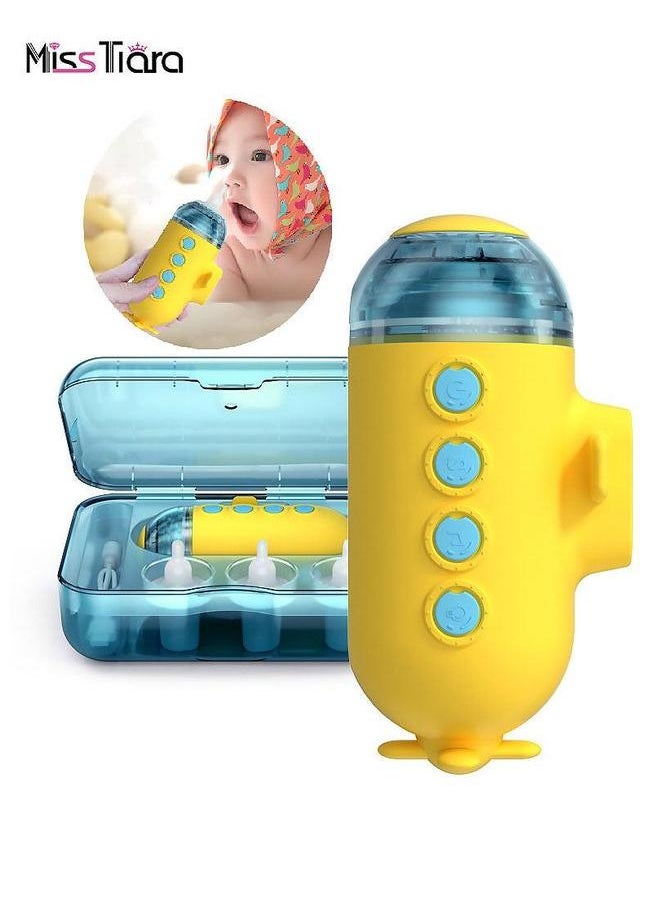Baby Nasal Aspirator, baby electric nasal aspirator, Healthycare Tools Automatic Nose Clener with 3 Silicone Tips & Levels of Suction Rechargeable Portable (Yellow)
