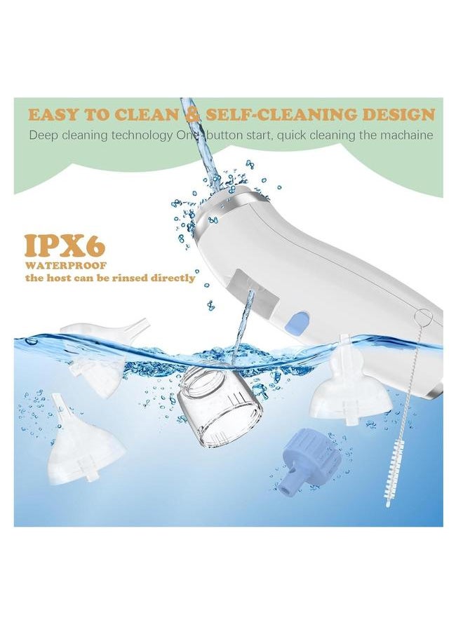 Electric LCD Display 5 Speed Adjustable Baby Nasal Aspirator, Ultra-Quiet Nose Cleaner, Silicone Auctioneers, Snot Cleaner with 3 Tips, Music, Light, Auctioneers Storage