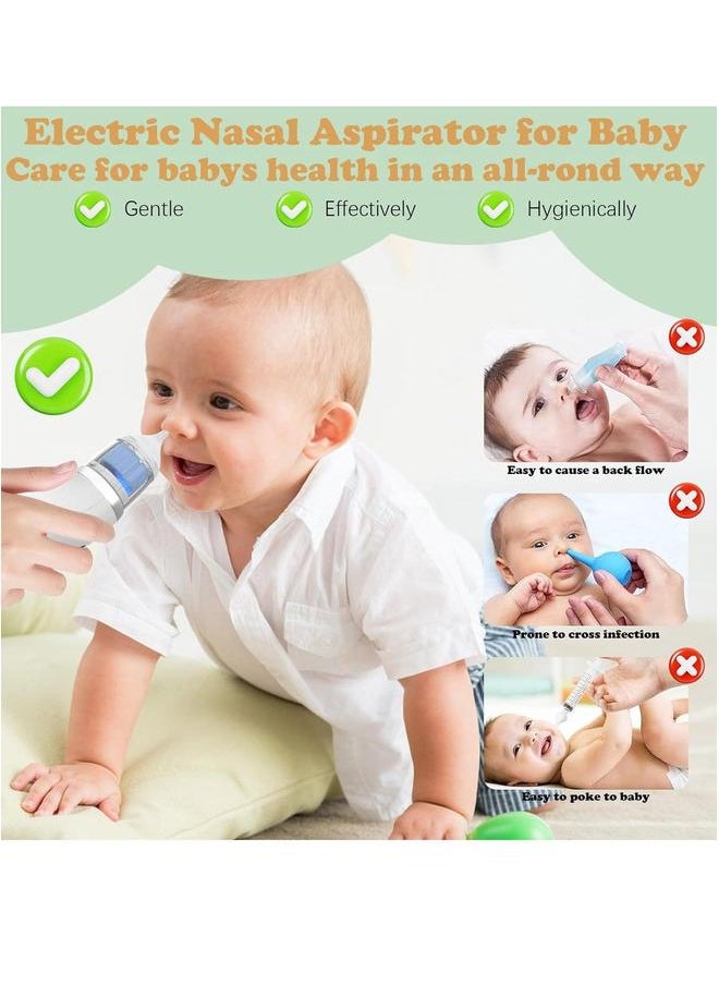 Electric LCD Display 5 Speed Adjustable Baby Nasal Aspirator, Ultra-Quiet Nose Cleaner, Silicone Auctioneers, Snot Cleaner with 3 Tips, Music, Light, Auctioneers Storage