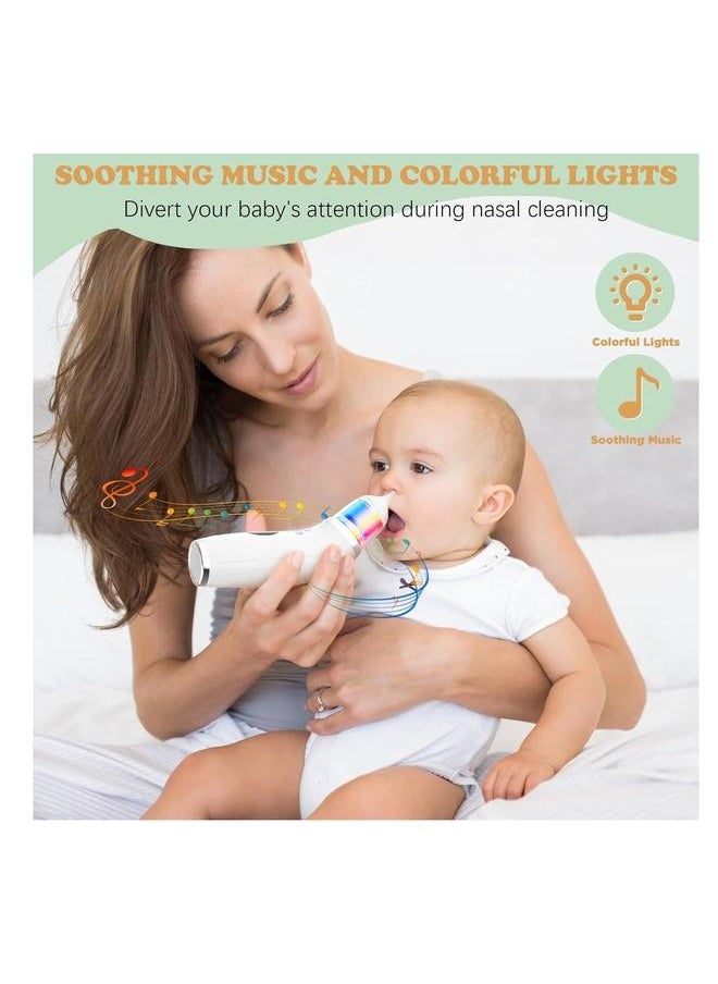 Electric LCD Display 5 Speed Adjustable Baby Nasal Aspirator, Ultra-Quiet Nose Cleaner, Silicone Auctioneers, Snot Cleaner with 3 Tips, Music, Light, Auctioneers Storage