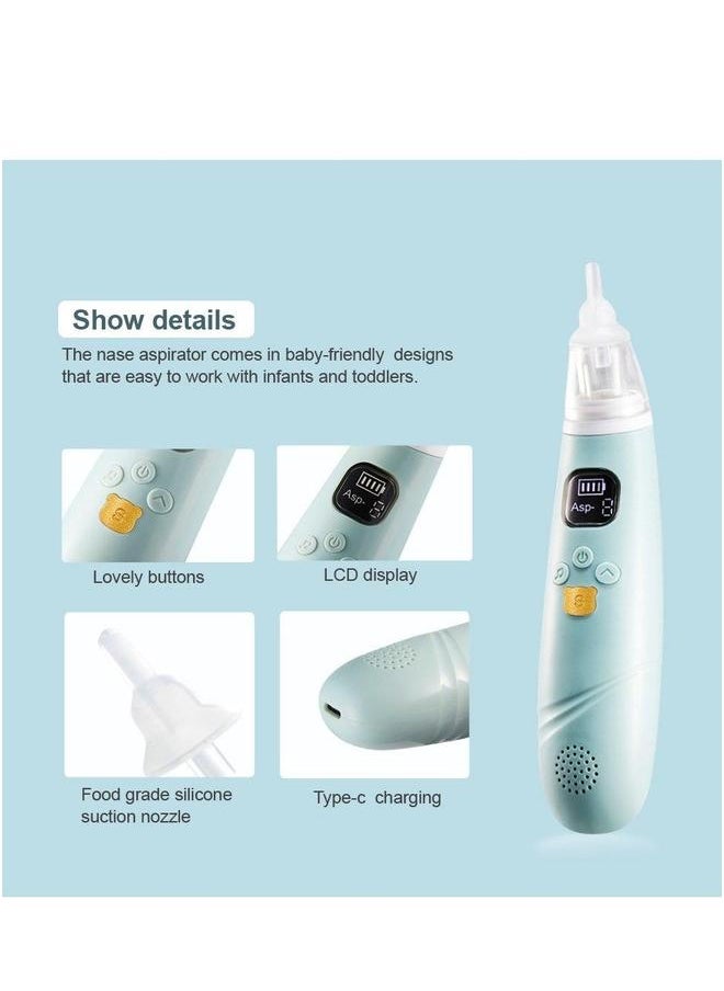 Automatic Baby Nasal Aspirator Vacuum Cleaner For Infant Safety Electric Silent Waterproof LED Screen Display