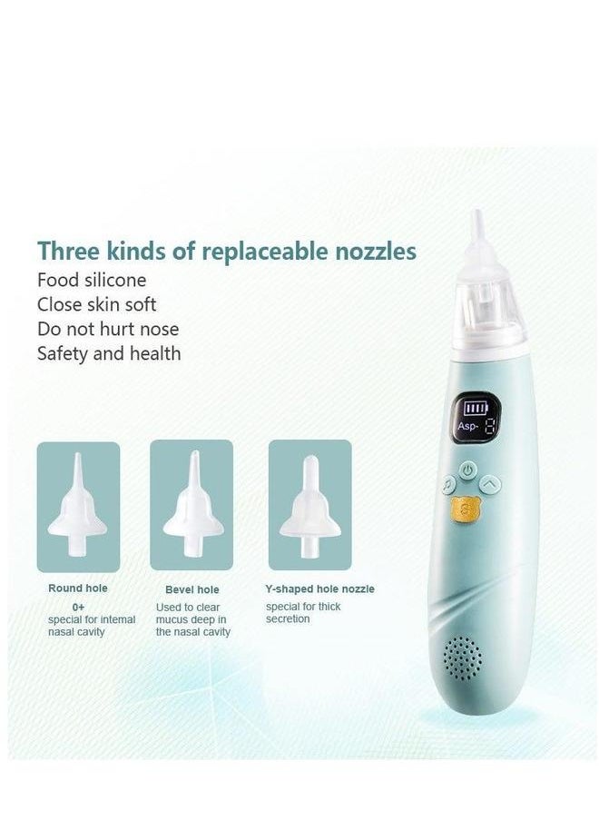 Automatic Baby Nasal Aspirator Vacuum Cleaner For Infant Safety Electric Silent Waterproof LED Screen Display