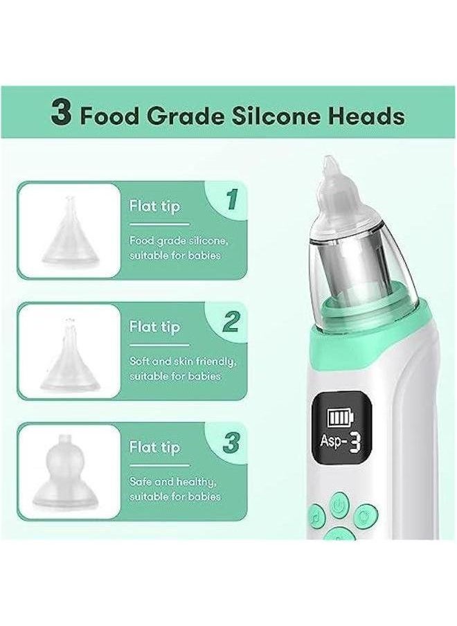1PCS Automatic Nose Cleaner with Silicone Tips & 3 Levels of Suction Music Soothing Function Rechargeable Portable