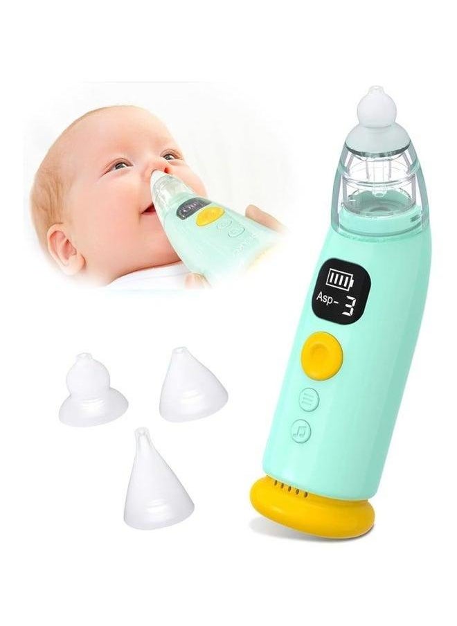 Baby Nasal Aspirator, Electric Auto Snot Remover With Led Light & Music, Include 3 Tips And Tweezers, Speed Suction Low Noise, Rechargeable Nose Sucker For Snotty Kid/Nose/Children/Toddler