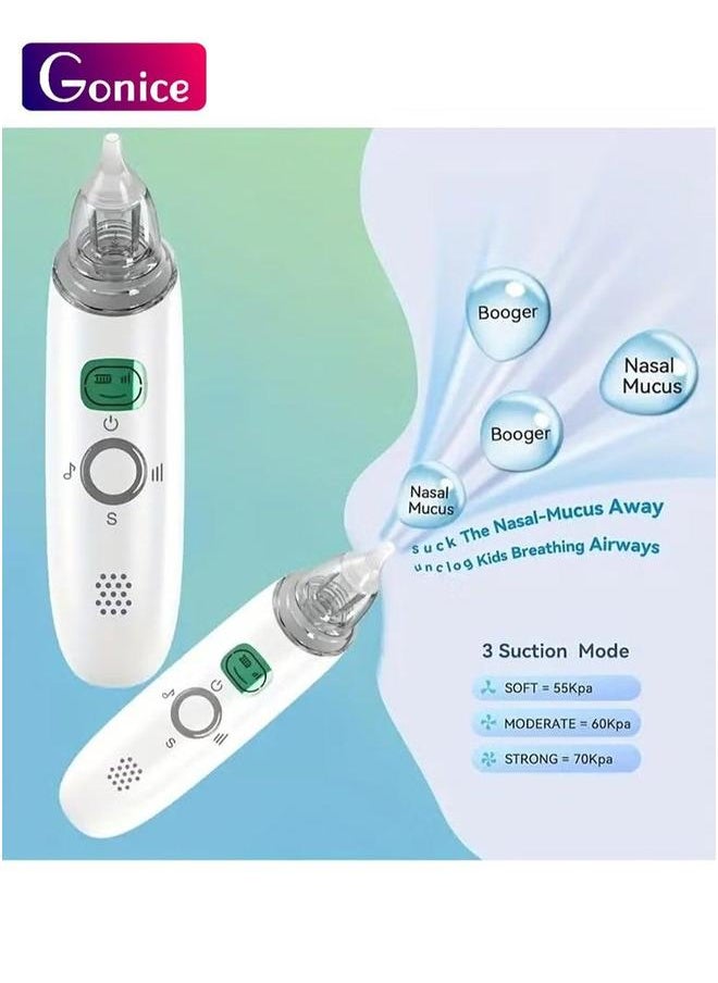 Nasal Aspirator, Rechargeable Electric Nose Sucker Cleaner, Booger Mucus