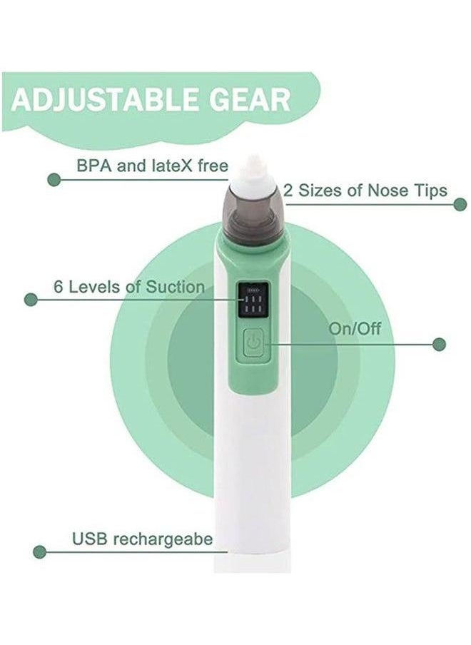 Baby Electric Nasal Aspirator Automatic Nose Cleaner Green