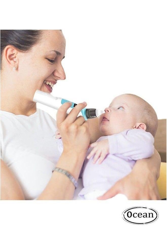 Baby Nasal Aspirator, Nose Sucker for Baby, Electric Cleaner with 2 Sizes Silicone Tips and 6 Level Adjustment Newborn Toddlers & Kids,USB Rechargeable