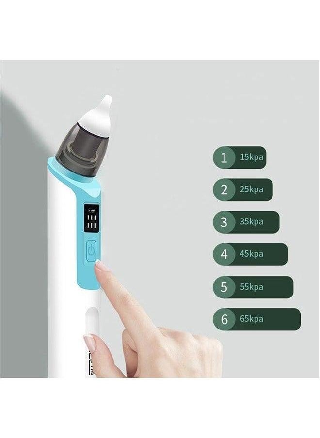 Baby Nasal Aspirator, Nose Sucker for Baby, Electric Cleaner with 2 Sizes Silicone Tips and 6 Level Adjustment Newborn Toddlers & Kids,USB Rechargeable