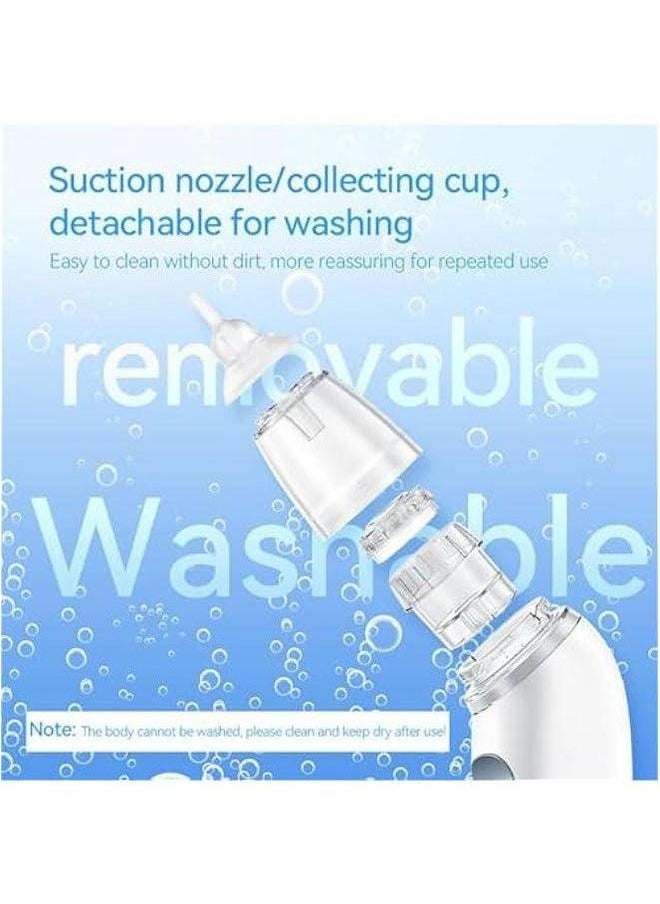 Baby Nasal Aspirator, Electric Nose Cleaner, 3 Different Suction Nozzles, with Music Soothing Function, USB Rechargeable, Deeply Cleaner The Booger / Mucus Snot