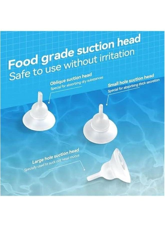 Baby Nasal Aspirator, Electric Nose Cleaner, 3 Different Suction Nozzles, with Music Soothing Function, USB Rechargeable, Deeply Cleaner The Booger / Mucus Snot