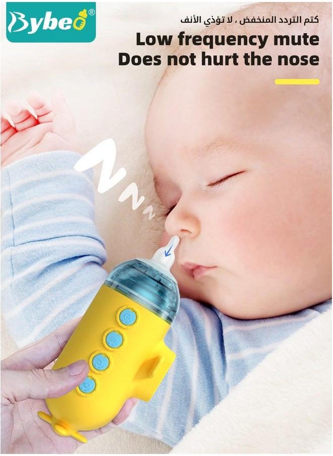 Baby Electric Nasal Aspirator, Nose Sucker for Newborns with Adjustable Suction Mode, Rechargeable Waterproof Baby, Automatic Cleaner 3 Replaceable Silicone Tips