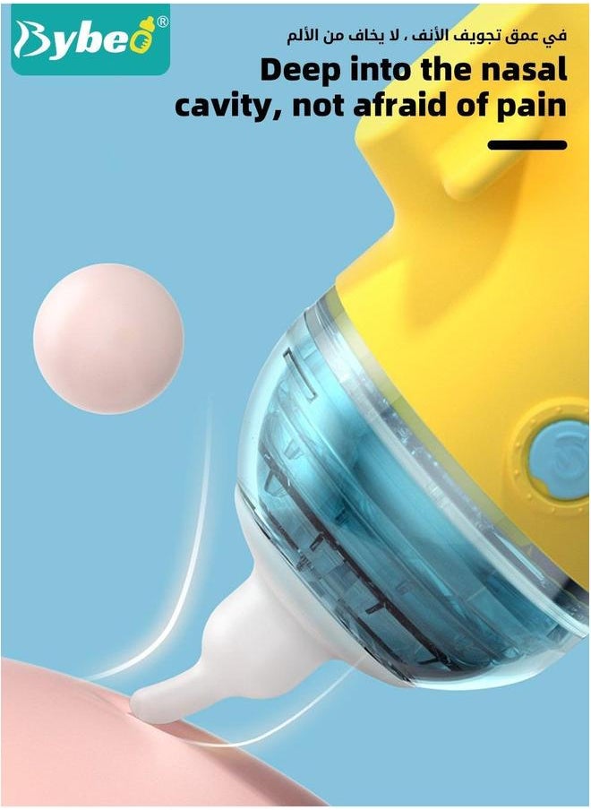 Baby Electric Nasal Aspirator, Nose Sucker for Newborns with Adjustable Suction Mode, Rechargeable Waterproof Baby, Automatic Cleaner 3 Replaceable Silicone Tips