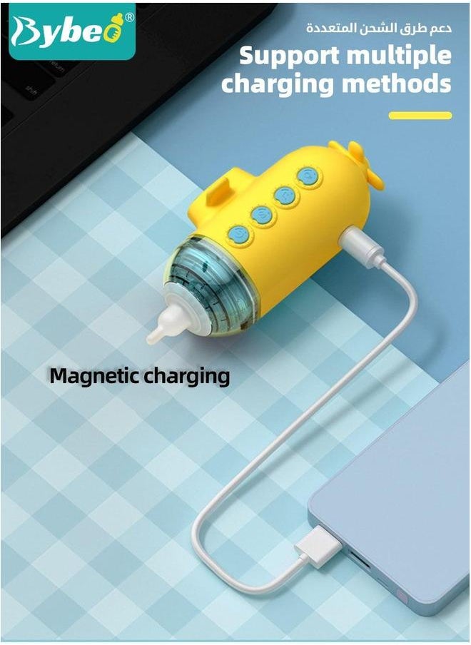 Baby Electric Nasal Aspirator, Nose Sucker for Newborns with Adjustable Suction Mode, Rechargeable Waterproof Baby, Automatic Cleaner 3 Replaceable Silicone Tips