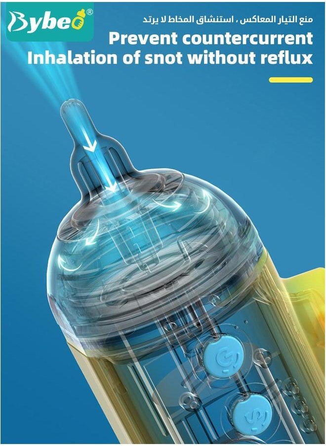 Baby Electric Nasal Aspirator, Nose Sucker for Newborns with Adjustable Suction Mode, Rechargeable Waterproof Baby, Automatic Cleaner 3 Replaceable Silicone Tips