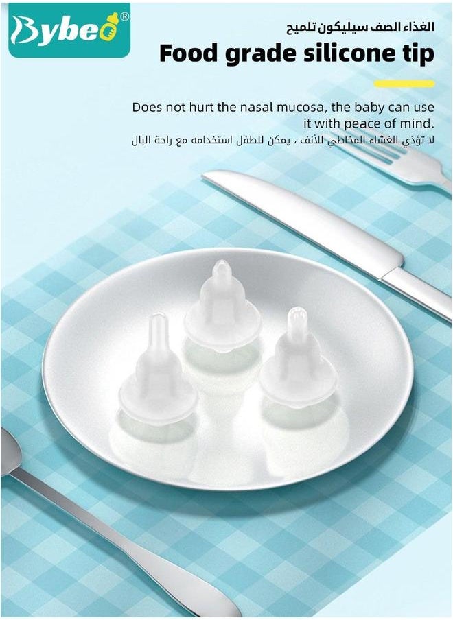 Baby Electric Nasal Aspirator, Nose Sucker for Newborns with Adjustable Suction Mode, Rechargeable Waterproof Baby, Automatic Cleaner 3 Replaceable Silicone Tips