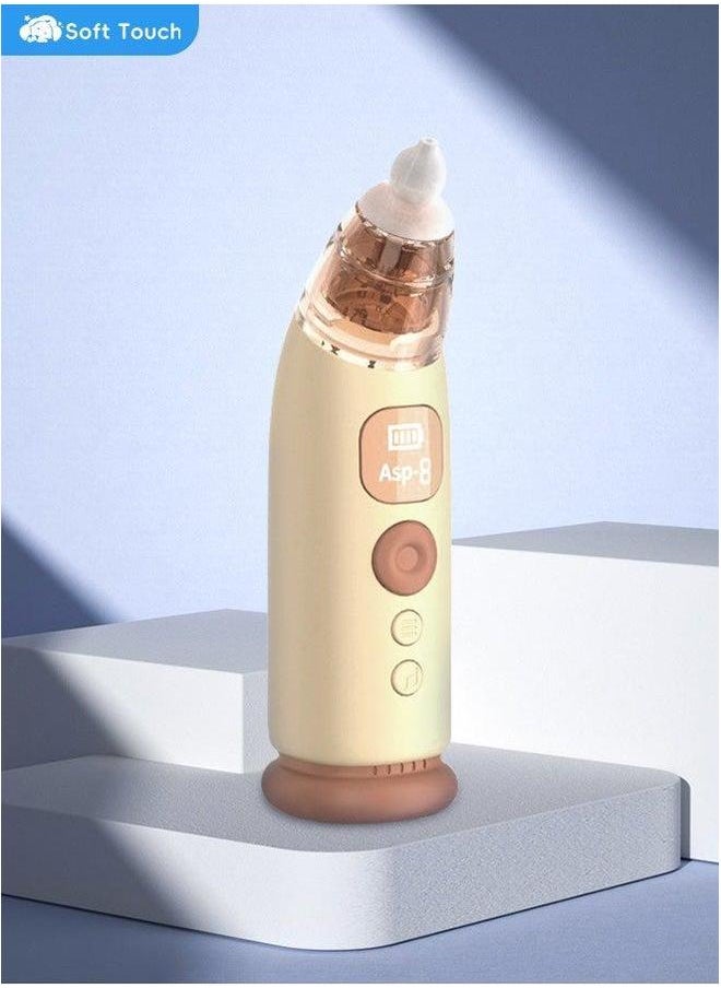 Baby Nose Cleaner Toddler Electric Nasal Aspirator Sucker Pro with 3 Soft Silicone Tips Adjustable Suction for Built-in Music & Light Soothing