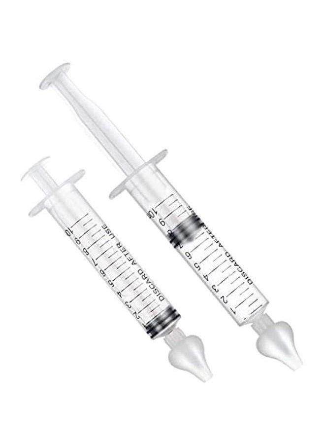 4Pcs Baby Nasal Aspirator, Irrigator Syringe for Baby, 10ml Irrigator, Silicone Suction Tip, Reusable Safe Nose Cleaner