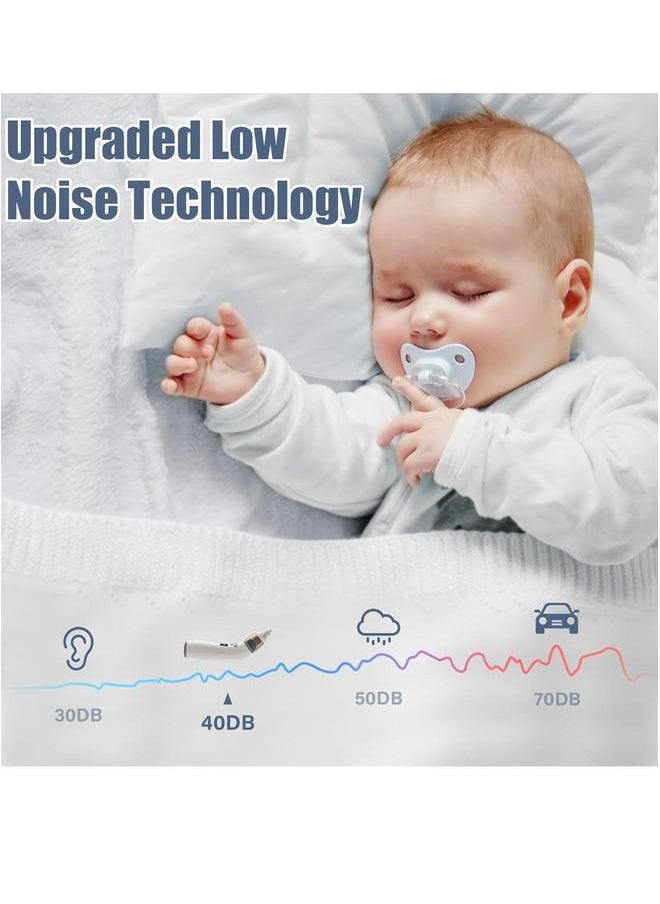 Electric Nasal Aspirator, Baby Cleaning with 3 Suction Levels and 2 Silicone Nozzles, Soft Music for Newborns Toddlers