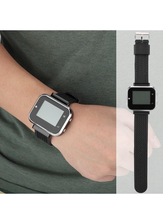 Wireless Caregiver Pager Set Hotel Paging System Smart Call Button 1 Wristwatch 10 Buttons