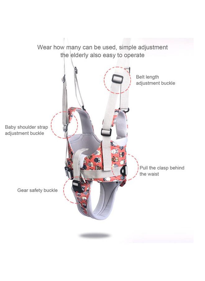 Infant Walking Assistant Harness 20kg Load Capacity Cartoon Pattern Anti Fall Breathable Baby Learning Walk Harness