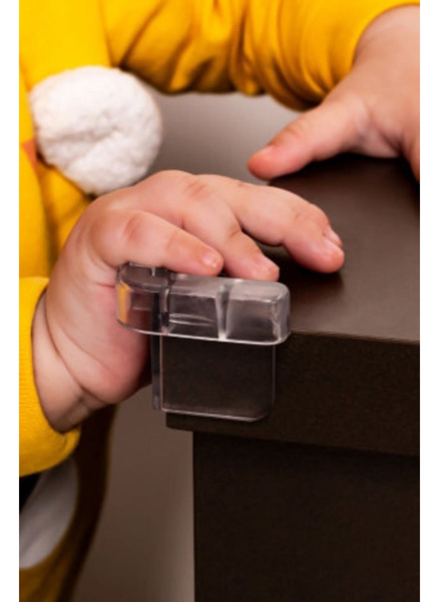 18-Piece Child Safety Lock Set 10 Cabinet Drawer Locks 4 Corner Locks 4 Corner Protective Locks