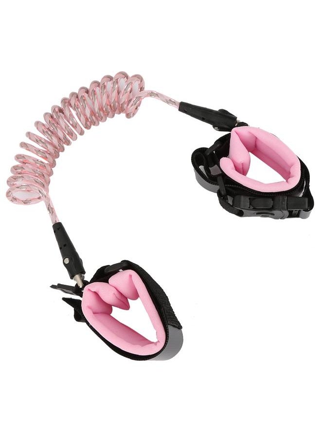Baby Kids Anti-lost Reflective Strap Safety Lock Child Walking Harness Wrist Leash (Pink 2.5m)