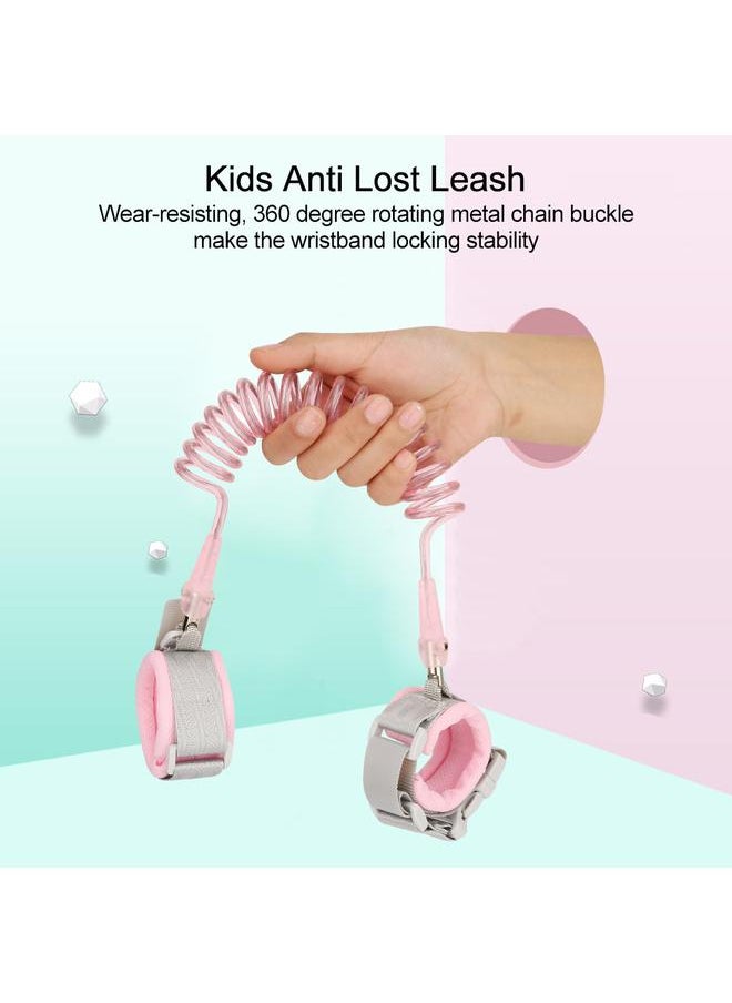 2M Baby Kids Anti-lost Strap Safety Lock Child Walking Harness Wrist Leash (Pink)