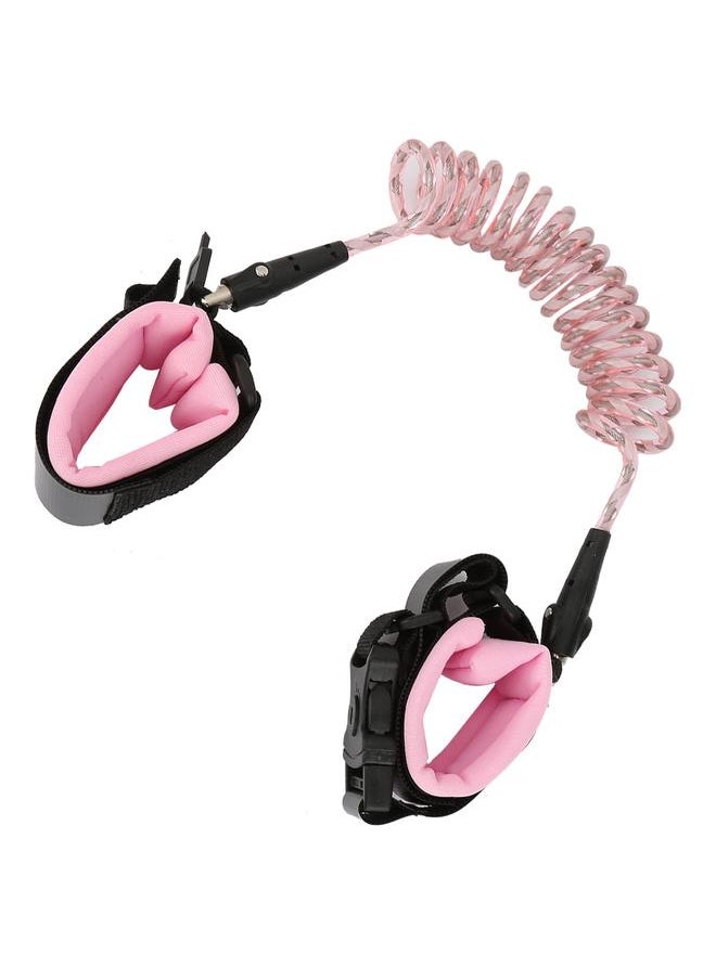 Baby Kids Anti-lost Reflective Strap Safety Lock Child Walking Harness Wrist Leash (Pink 2m)