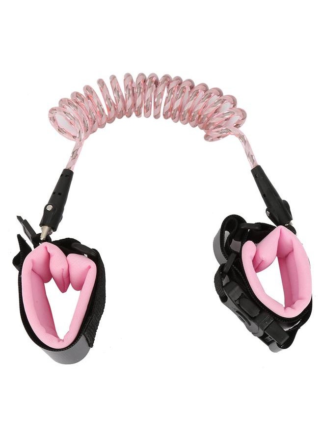 Baby Kids Anti-lost Reflective Strap Safety Lock Child Walking Harness Wrist Leash (Pink 1.5m)