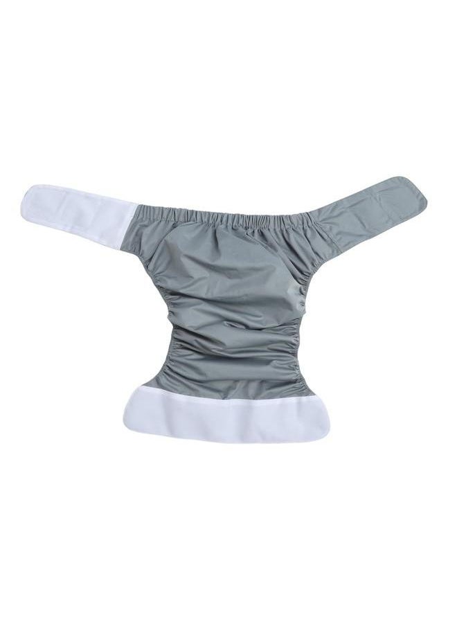 Adult Cloth Diaper Nappy Reusable Washable Breathable Waterproof for Teen The Disabled Gray