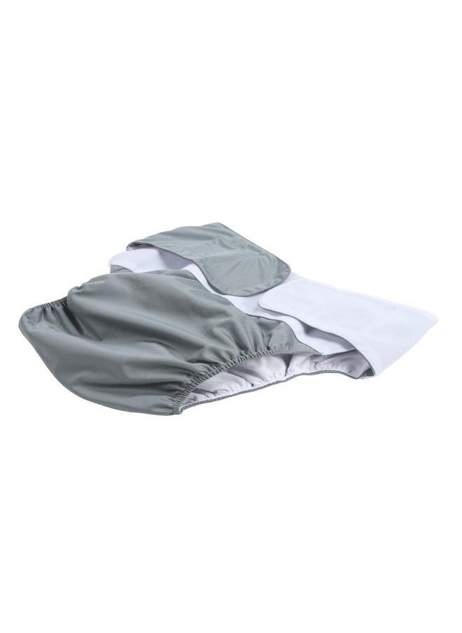 Adult Cloth Diaper Nappy Reusable Washable Breathable Waterproof for Teen The Disabled Gray