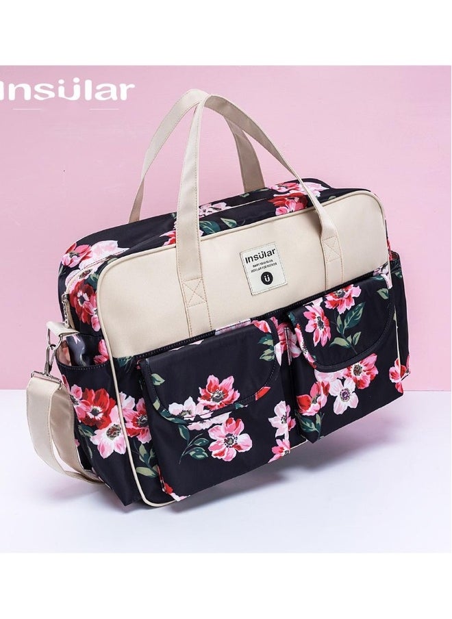 Floral Printed Baby Diaper Handbag