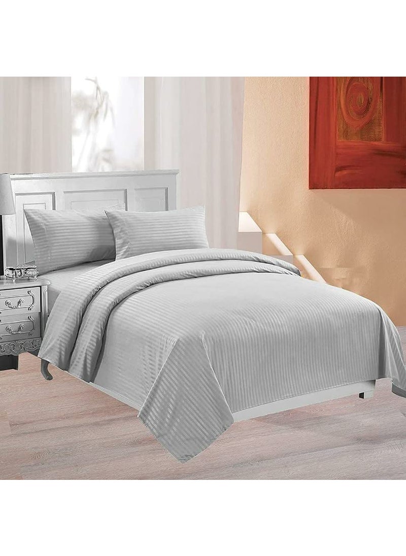 Own Way Striped Bedsheet for Double BedDouble Bedsheet King Size in Premium Elegent Solid for Living RoomBedroomHallHomeHotel 108X108 inch with 2 Pillow Cover 24X17 inch