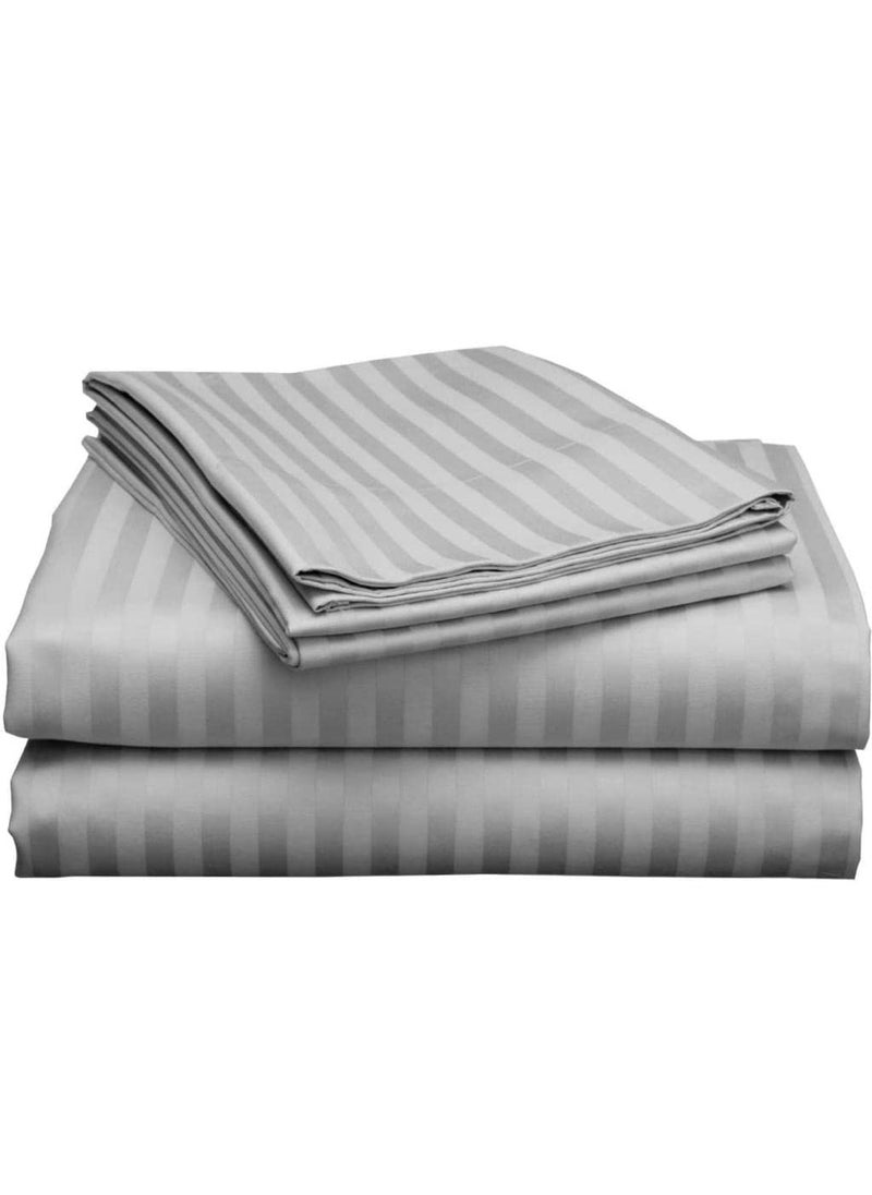 Own Way Striped Bedsheet for Double BedDouble Bedsheet King Size in Premium Elegent Solid for Living RoomBedroomHallHomeHotel 108X108 inch with 2 Pillow Cover 24X17 inch