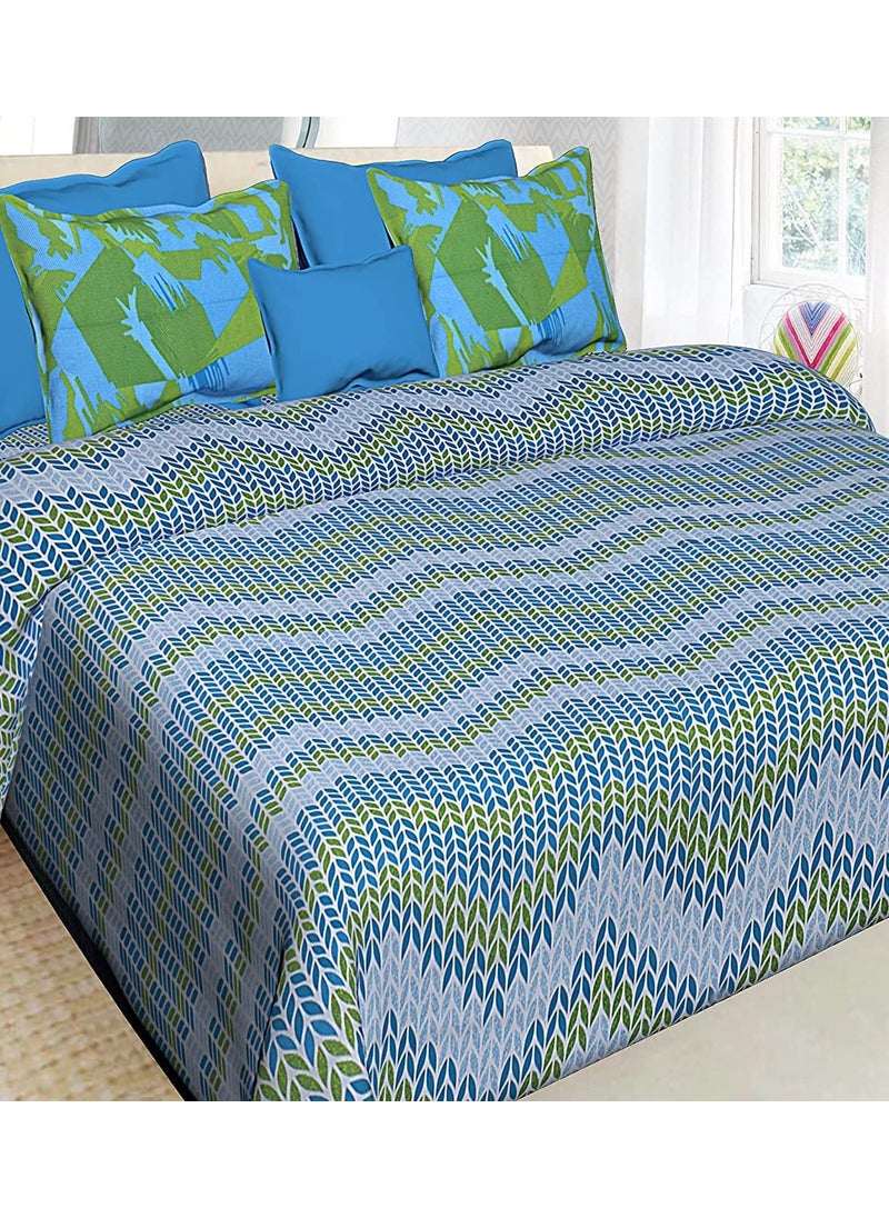 JAIPUR PRINTS 100 Cotton Rajasthani Bedsheet for Double Bed Cotton with 2 Pillow Covers Set180 TC 3D Printed Pattern MultiColoured