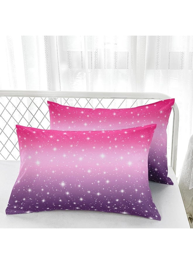 Nttopship3D Colorful Comforter Sets, Bedding Sets Full Size for Kids, Pink Purple Gradient Comforter Sets All Season 1 Comforter and 2 Pillowcases