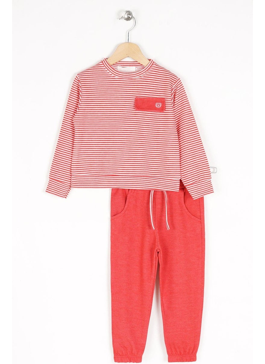 Boy's Striped Tracksuit Set