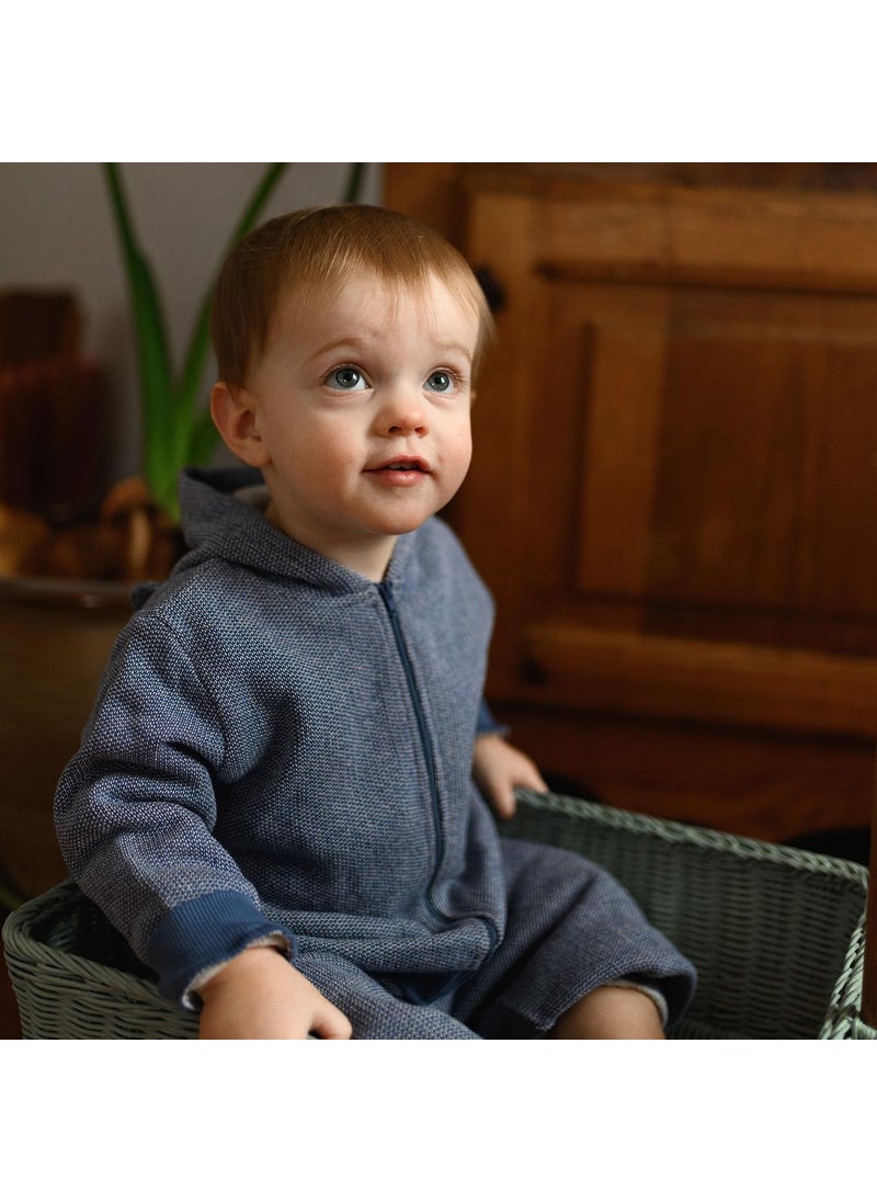 Blue Futter Bear Ears Sweatshirt Pants Set