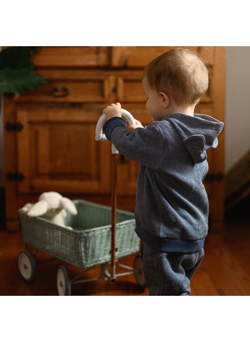 Blue Futter Bear Ears Sweatshirt Pants Set