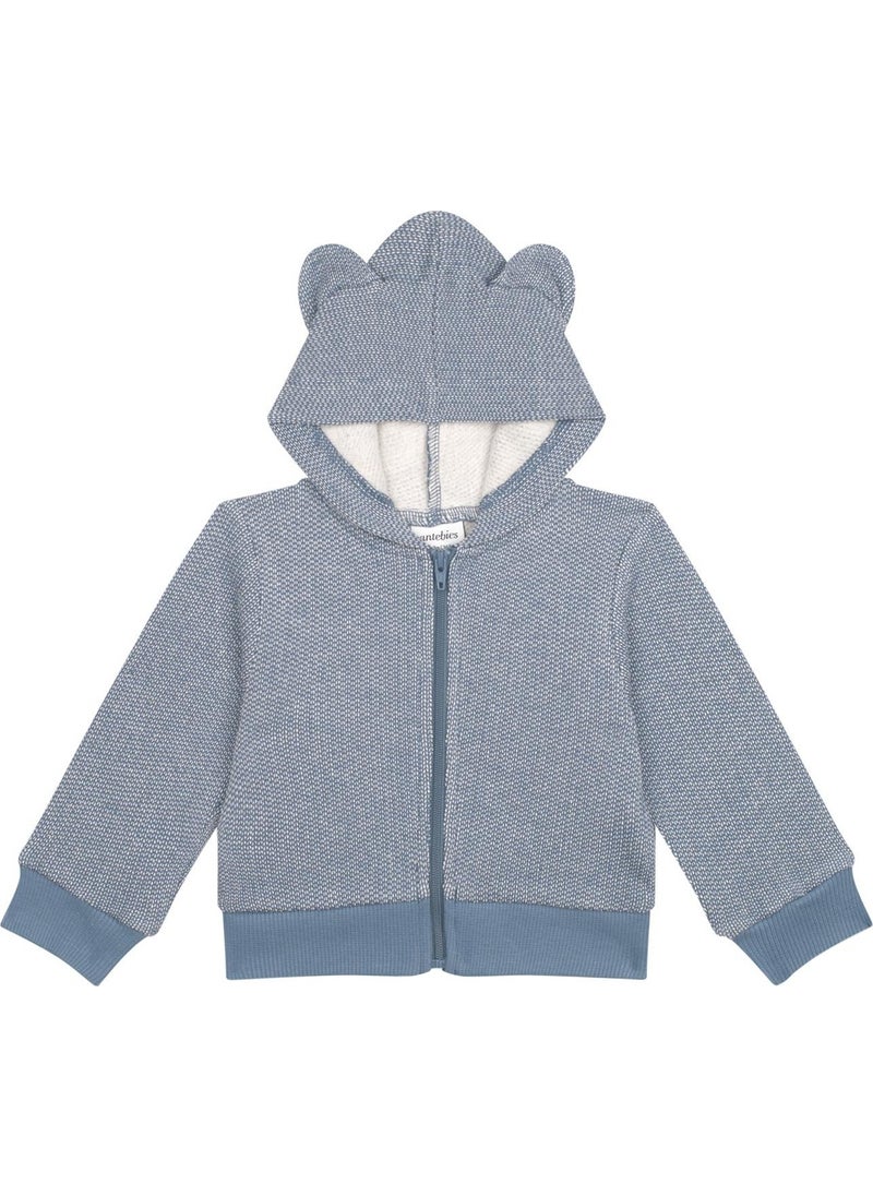 Blue Futter Bear Ears Sweatshirt Pants Set