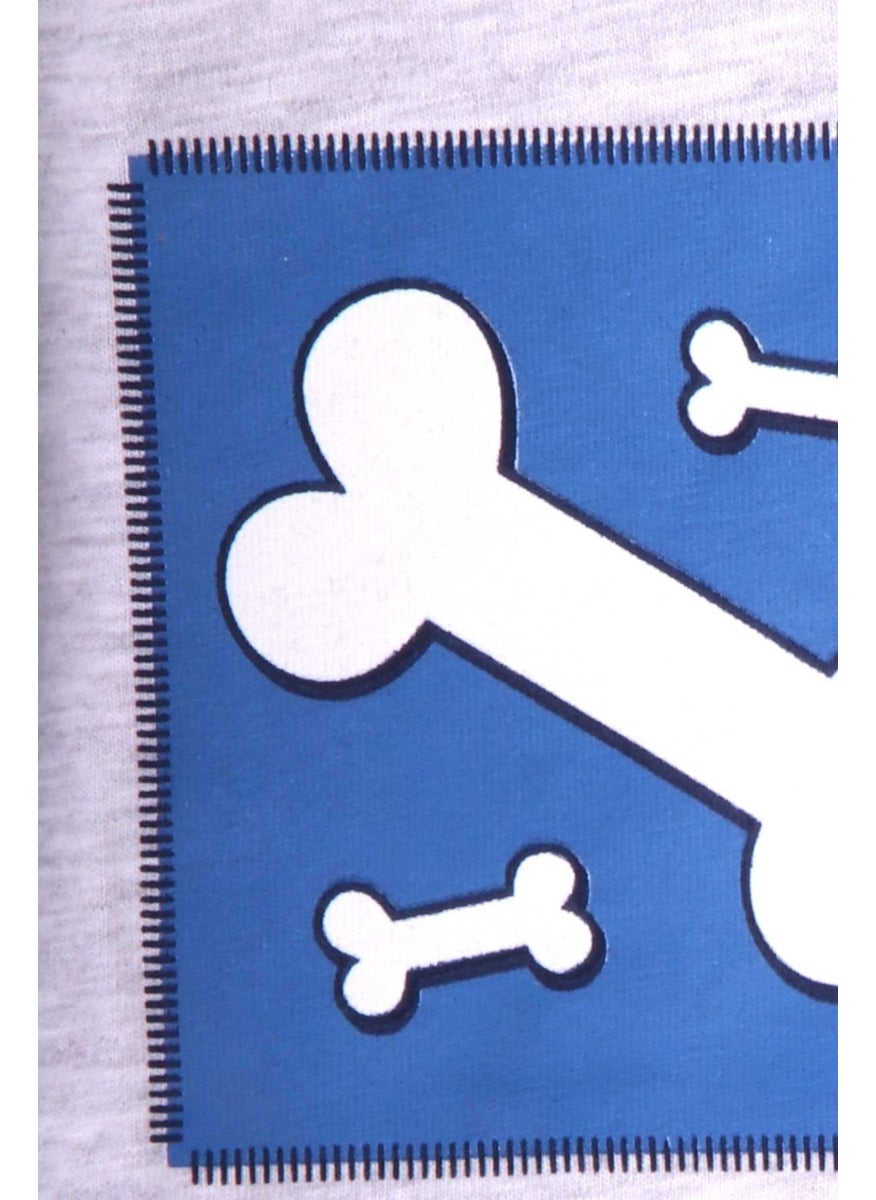 Boys Shorts Set Cute Puppy Light Gray Melange (1-4 Years)