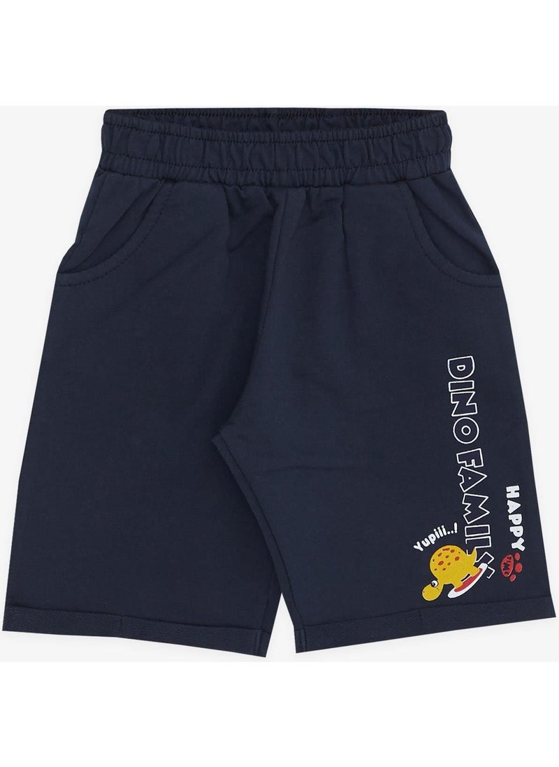 Girls & Boys Boy Shorts Set Happy Dinosaur Family Printed 1-4 Years, Yellow