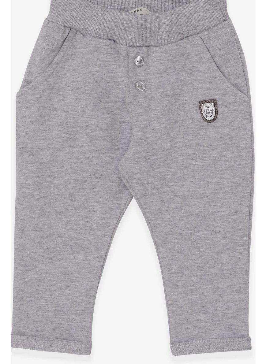 Breeze Baby Boy Sweatpants Coat of Arms Basic Light Gray Melange (9 Months-3 Years)