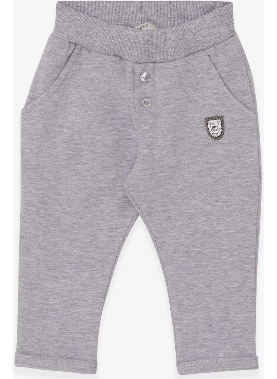 Breeze Baby Boy Sweatpants Coat of Arms Basic Light Gray Melange (9 Months-3 Years)