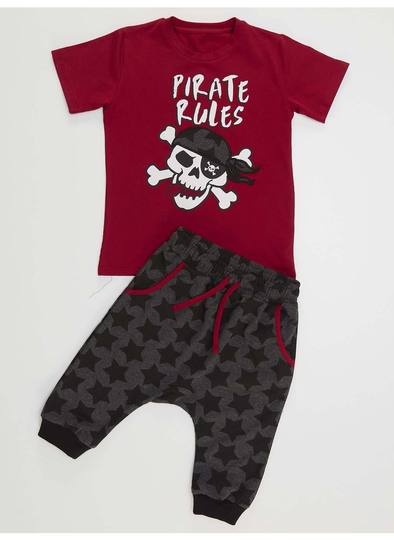 Pirate Rule Boy T-shirt Capri Shorts Set