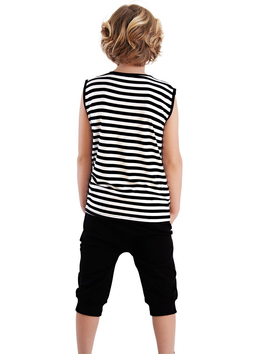 Skull Boy T-Shirt Capri Shorts Set