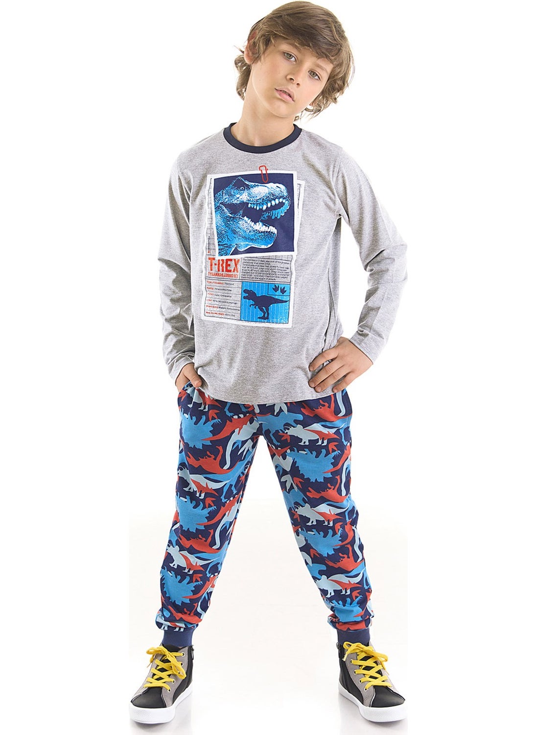 T-Rex Info Boy T-Shirt Trousers Set